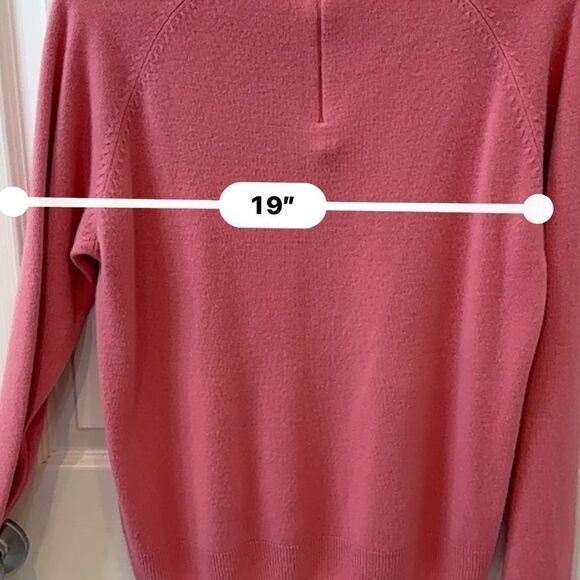 Hannah Career Pink Mock neck super soft sweater with zipper in back. - Picture 10 of 11